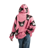 Kuromi OVERSIZED SHERPA ZIP-FRONT HOODIE