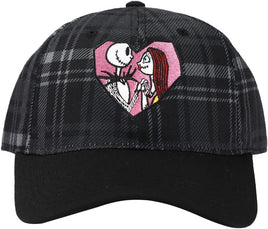 Nightmare Before Christmas Embroidered Plaid Color Block Cap