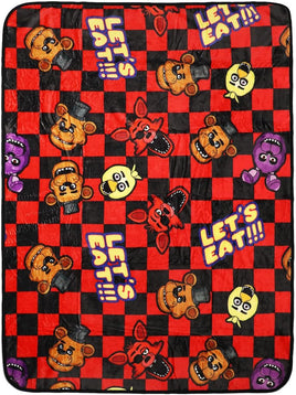 Bioworld Five Nights at Freddy's Let's Eat 45" x 60" Throw Blanket