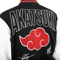 Naruto Shippuden Akatsuki Clan Symbol Men's Navy & Light Gray Letterman Jacket