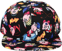 Kirby Sublimated All-Over Print Flat Bill Snapback Hat