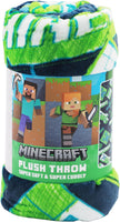 Minecraft Creepers & Swords 45x60 Throw Blanket