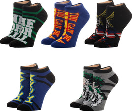 My Hero Academia Casual Ankle Socks for Men 5-Pack