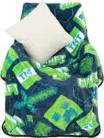 Minecraft Creepers & Swords 45x60 Throw Blanket