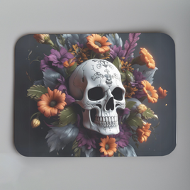 Floral Skull Mouse Pad