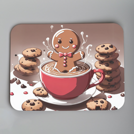 GingerBread Man with Coffee Mouse Pad