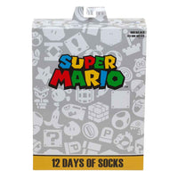 Super Mario 12 Days of Socks Men's 12-Pack Ankle & Crew Socks