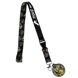 Cobra Kai Strike First Strike Hard No Mercy Lanyard with Rubber Charm