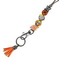 The Naruto Shippuden Metal Charm Lanyard and Tassel Keychain