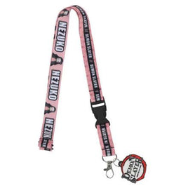 Demon Slayer Nezuko Lanyard with Neck Breakaway and Metal Charm